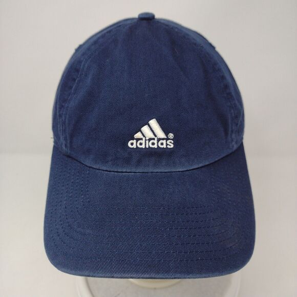 Adidas Slideback Hat Blue OSFA Adjustable Embroidered Vented Holes Cotton - Picture 2 of 9